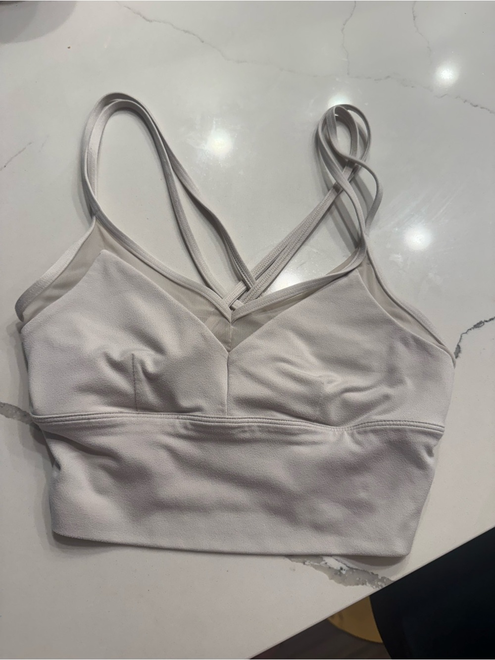 Alo Yoga Women’s Cream Sneak Long Bra Size XS